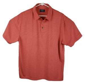 Ben Hogan Golf Polo Shirt Mens L Large Red Stripe Performance Lightweight Active - Picture 1 of 14