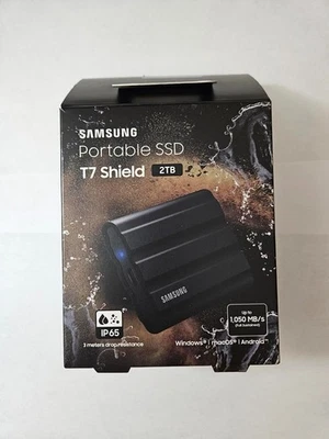 Samsung T7 Shield 2TB USB 3.2 2.5" External SSD - Black (MUPE2T0RAM) - Image 1 of 2