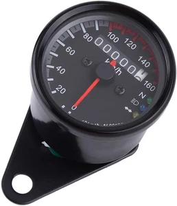 Contachilometri meccanico 60mm nero k=1,4 moto giapponesi caferacer HONDA YAMAHA - Picture 1 of 4