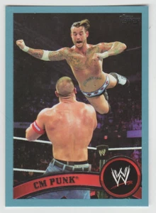 CM PUNK 2011 Topps WWE BLUE Parallel #25 SP #1463/2011 - Picture 1 of 2