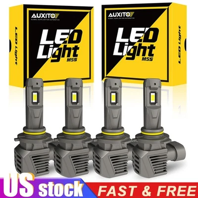 Kit combinado de faros LED 4x 9005+9006 bombillas de haz alto bajo inalámbricas silenciosas EXZ Foto 1 de 4