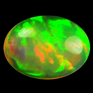 1.59 Ct Extra Ordinary (10 x 8mm)3D Harlequin Rainbow Color Natural Rainbow Opal - Picture 1 of 5