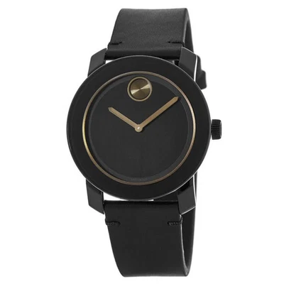 Nuevo reloj para hombre Movado Bold 42 mm correa de cuero negro 3600297 Foto 1 de 3