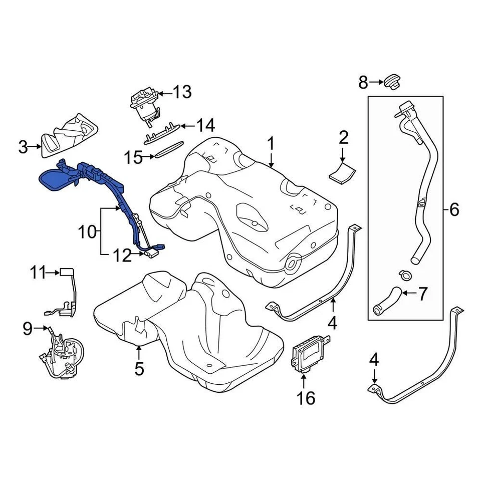 For Land Rover Range Rover Evoque 12-17 Fuel Pump and Sender Assembly Land Rover Foto 1 de 1