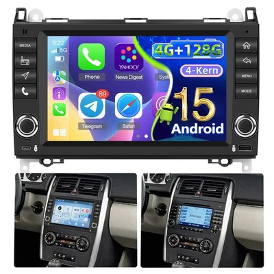4GB+128GB Für Mercedes-Benz B-Klasse W245 2004-2012 Autoradio Android 15 Carplay - Bild 1 von 4
