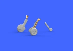 1/72 Aircraft- Spitfire Mk IX Legs w/4-Spoke Wheels Smooth Tires for EDU (Bronze - Picture 1 of 1