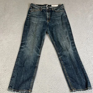 Rag & Bone Jeans Womens 31 Blue Nina High Rise Cigarette Stretch Dark Wash 33x26 - Picture 1 of 23