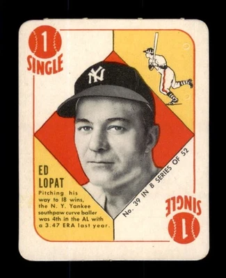 1951 Topps Blue Backs Set-Break # 39 Ed Lopat EX-EXMINT - Image 1 of 2