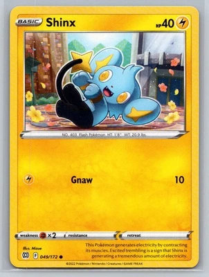 Shinx #049/172 SWSH09: Brilliant Stars Common - Pokemon Cards G6 - Image 1 of 2
