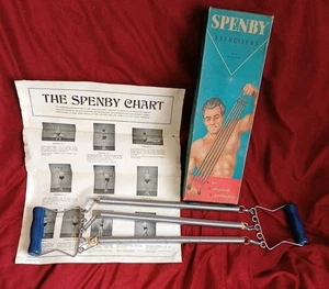 Vintage Spenby Chest Exerciser Expander 1960's 3 Springs Boxed with Wall Chart.  - Picture 1 of 16