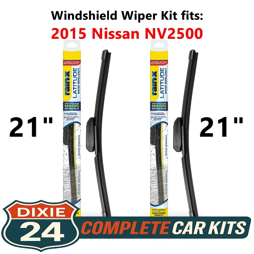 Rain-X Latitude 2-n-1 Windshield Wiper Kit fits: 2015 Nissan NV2500 (21" & 21") Foto 1 de 4