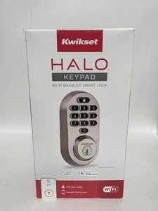 Cerradura de hogar inteligente Kwikset 938 Halo Wi-Fi puerta de entrada sin llave cerrojo desbloqueo automático - Imagen 1 de 8