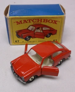 Matchbox 67 Lesney Volkswagen 1600 TL Red with White Interior with Box - Picture 1 of 6