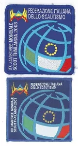 2003 World Scout Jamboree ITALY / ITALIAN SCOUTS Contingent Patch SET - Bild 1 von 1