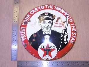 Vintage and Very Rare Original Texaco cast sign. FREE P&P - Picture 1 of 2