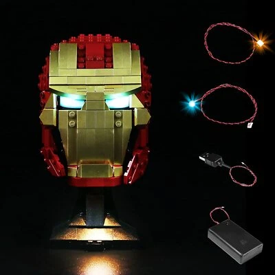 LocoLee LED Licht Kit für Lego 76165 Iron Mans Helm Baustein Beleuchtungs Set