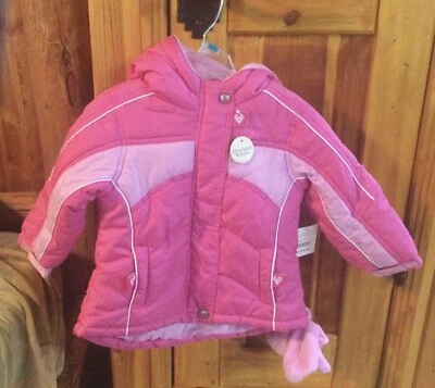 Arizona Trading Co. Niñas Pequeñas Talla 24 Meses Chaqueta con Capucha Abrigo Rosa - NUEVO Foto 1 de 4