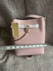 Michael Kors Smokey Rose Hamilton Legacy Medium Leather Bucket Bag - Picture 1 of 16