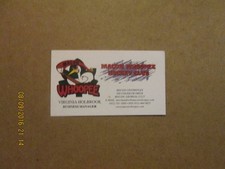 CHL Macon Whoopee Vintage Defunct Logo Hockey Business Card