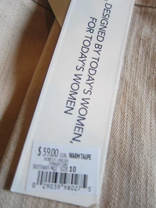 Code Bleu Chelsea Classic Straignt Jeans Size 10 Waurn Taupe Length 31" - Picture 1 of 3