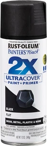 Rust-Oleum 334020 Painter'S Touch 2X Ultra Cover Spray Paint, 12 Oz, Flat Black - Picture 1 of 12
