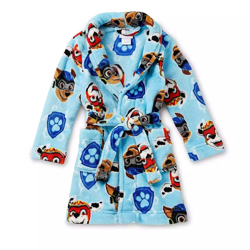 Paw Patrol Marshall and Chase Blue Character Toddler Boy's Robe, Bathrobe - Image 1 of 1