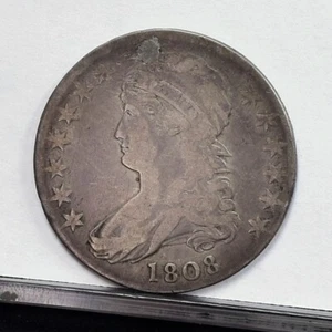 1808 Bust Half Dollar - VF Details, Cleaned (#58302-L) - Picture 1 of 8