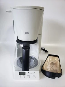 Vintage Braun Type 3115/KF180 Geschmacksauswahl Tropf Kaffeemaschine 12 Tassen Weiß - Bild 1 von 9