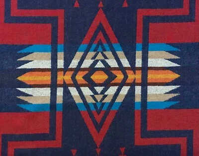 Tecido de lã Pendleton, 19” X 21,5”, design "harding" Nez Perce, peso leve - Imagem 1 de 4