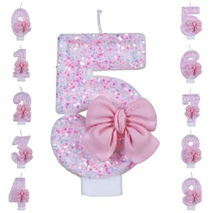 2.95 Inch Birthday Number CandlesGlitter Number Birthday Cake Candles Cake To... - Picture 1 of 6