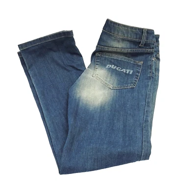 Calça jeans masculina motocicleta Ducati original do fabricante tamanho 42 (cintura 30") - Imagem 1 de 4