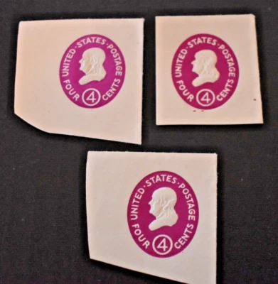 3 - 1958 - U.S. Envelope Cuts Sc# U536  4 Cent Franklin - Unused - Image 1 of 2