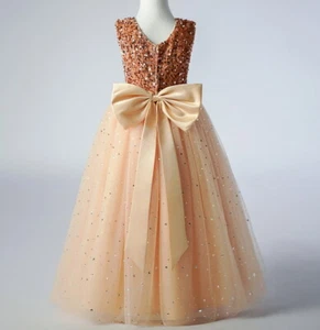 Flower Girl Dress Wedding Princess Birthday Costume Party Holiday Halloween - Picture 1 of 16