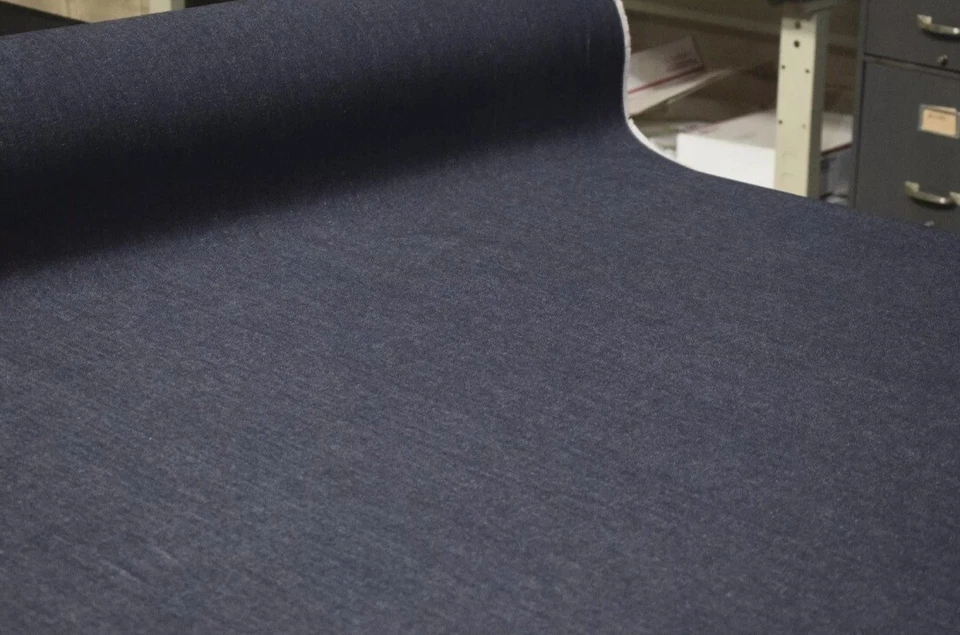 Indigo Denim Upholstery Apparel Fabric 10 oz 100% Cotton 60"-66" Wide - by Yard - Image 1 of 4