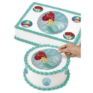 WILTON-Edible Sugar Sheets Princess Arie Fits The Little Mermaid Flounder Disney - Picture 1 of 2