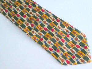 DUNHILL Necktie TOPIARY TREES 100% Silk Tie Made in Italy 3.75" x 57" - Picture 1 of 10
