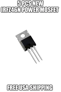 5 pcs New IRFZ46N Power MOSFET N-Channel IR FREE SHIPPING  - Picture 1 of 2