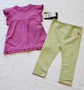 $ 36 Neu mit Etikett Hurley T-Shirt & Leggings Mädchen Outfit 2-teiliges Set 12 18 24 lila ZWILLINGE g/g - Bild 1 von 3