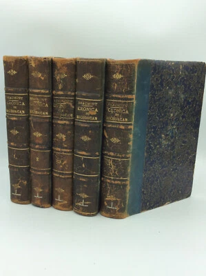 CRONICA DE LOS SANTOS APOSTOLES S. PEDRO Y S. PABLO DE MICHOACAN - 5 Vol. - 1873 - Image 1 of 4