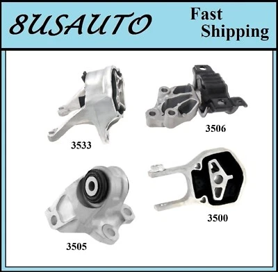 4PÇS MOTOR & TRANS MOUNT FIT 2014-2021 RAM PROMASTER 1500, 2500, 3500 3,6L - Imagem 1 de 4