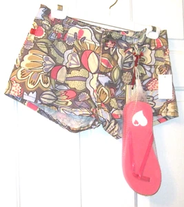 NWT JR. GIRLS PINK HAWAIIAN BONGO SHORTS  w/ PINK FLIP-FLOPS  SIZE 7  $32 - Picture 1 of 2
