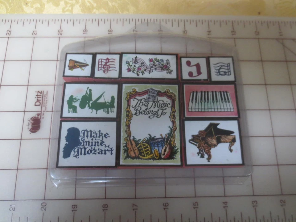 PSX vintage 10 peças MÚSICA CLÁSSICA conjunto de carimbo de borracha com espuma - #2 - Imagem 1 de 1