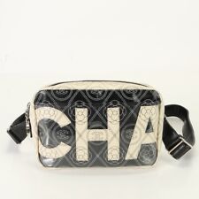 CHANEL Camellia Crossbody Bag Shoulder Purse Pouch A57273 Black Ivory Auth Ex++ 