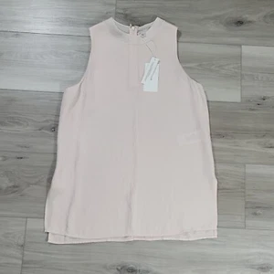 Vince Tank Top Women's Extra Small XS Pale Rose Water Rib Trim V730112466 - Picture 1 of 8