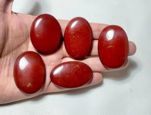 LOTE DE PIEDRAS PRECIOSAS SUELTAS CABUJÓN OVALADO JASPE ROJO EXCELENTE 100% NATURAL 296ct B1 - Imagen 1 de 5