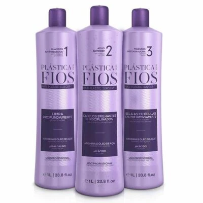 Cadiveu Plastica dos Fios Straightener Brazilian Keratin Wires Treatment 3 x 1L - Image 1 of 4