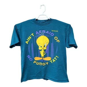 Vtg Aint Afraid Of No Puddy Tat Tweety Bird T Shirt Sz XL 1996 Looney Tunes Tenn - Picture 1 of 8