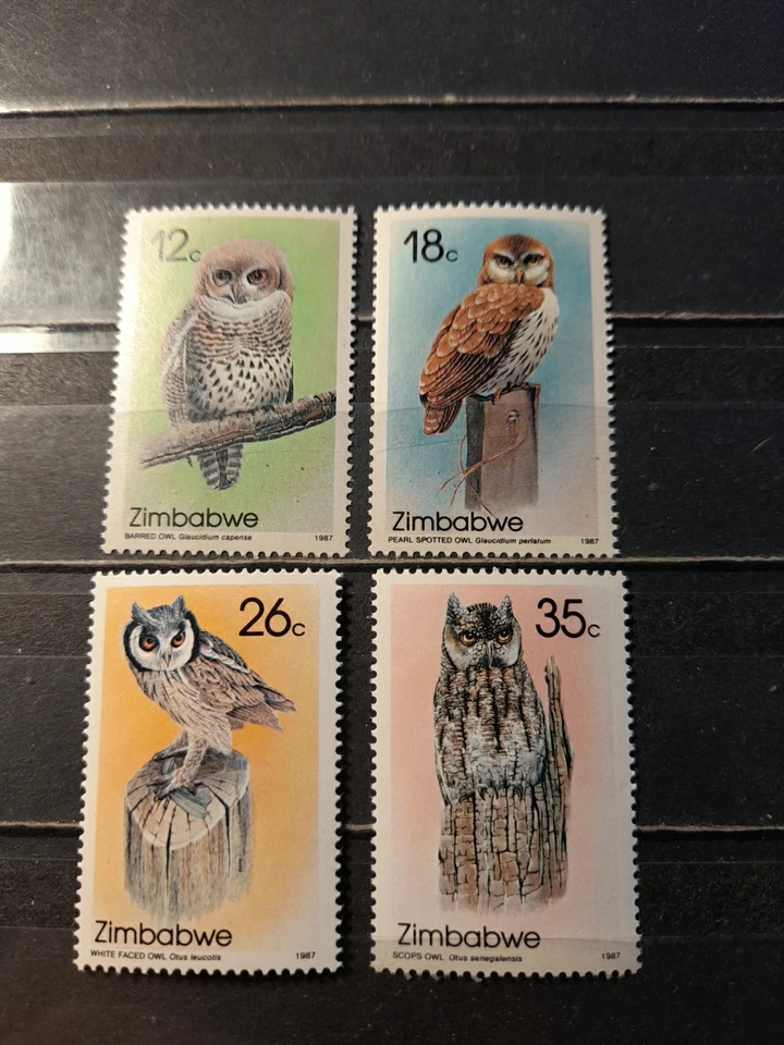 Zimbabwe Stamps 1987 Owls. Complete Set.MNH  - Image 1 of 1