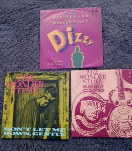 The Wonder Stuff - Dizzy , Golden Green & Don't Let Me Down Gently  7" Singles  - Imagen 1 de 4