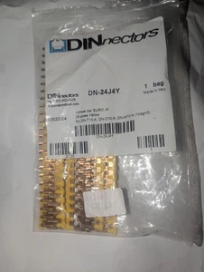 NEW LOT OF 5 AUTOMATIONDIRECT DINNECTORS DN-24J4Y JUMPER BARS EURO J4 24P YELLOW - Picture 1 of 8